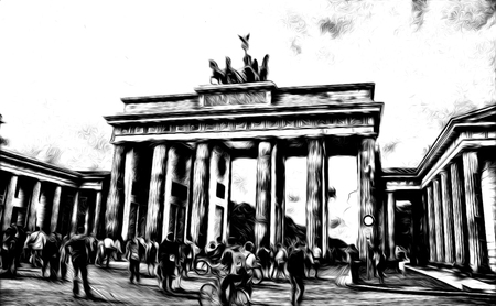 Berlin art design illustrationの写真素材
