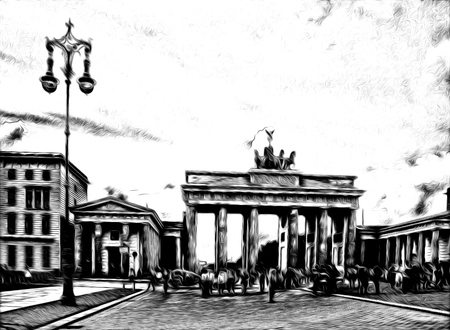 Berlin art design illustrationの写真素材