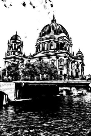 Berlin art design illustrationの写真素材