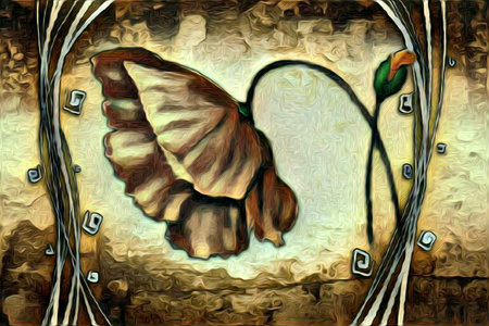 abstraction flower art illustrationの写真素材