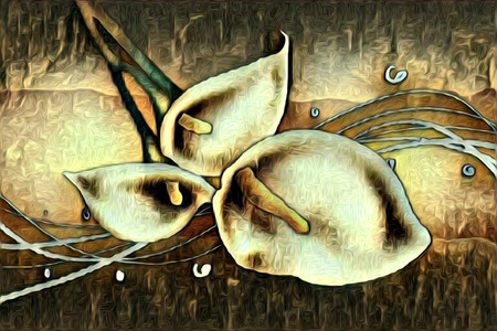 abstraction flower art illustrationの写真素材