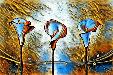 abstraction flower art illustrationの写真素材