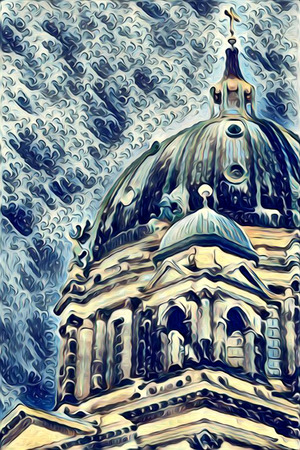 Berlin art vintage illustrationの写真素材