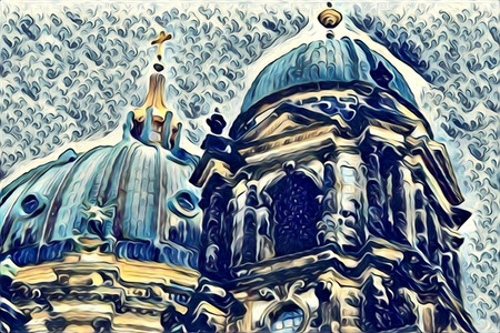 Berlin art vintage illustrationの写真素材