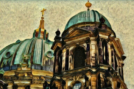 Berlin art vintage illustrationの写真素材