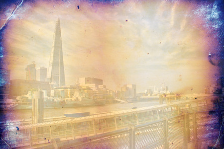 London art texture illustrationの写真素材