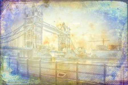 London art texture illustrationの写真素材