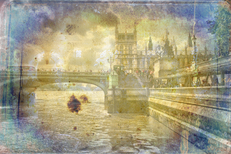 London art texture illustrationの写真素材