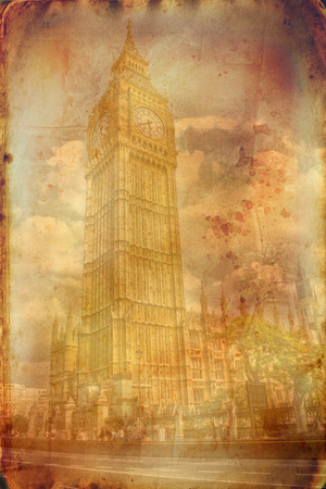 London art texture illustrationの写真素材