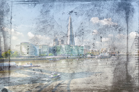 London art texture illustrationの写真素材