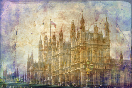 London art texture illustrationの写真素材