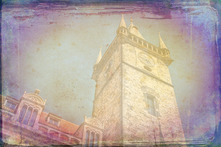 Prague art texture illustrationの写真素材