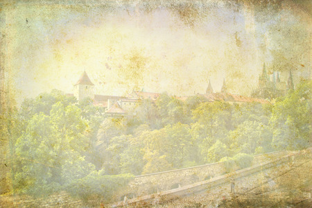 Prague art texture illustrationの写真素材