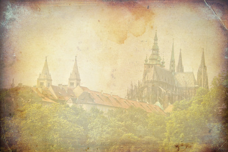 Prague art texture illustrationの写真素材