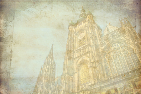 Prague art texture illustrationの写真素材