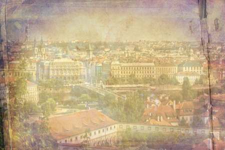 Prague art texture illustrationの写真素材