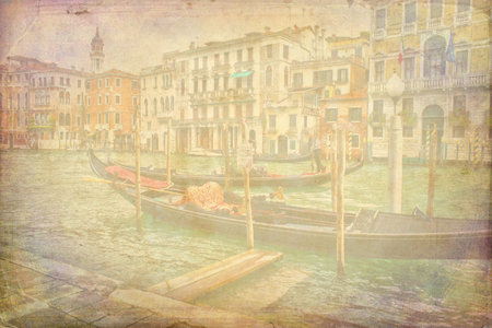 Venice art illustration textureの写真素材