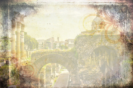 Rome Italy art illustration textureの写真素材