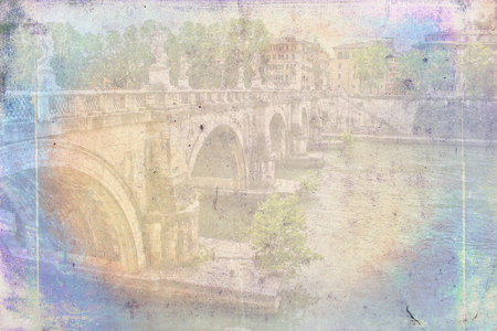 Rome Italy art illustration textureの写真素材