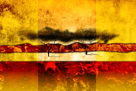 African ethnic retro vintage illustrationの写真素材