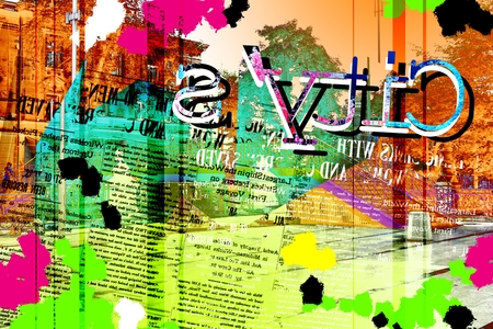 Abstract color design art illustrationの写真素材