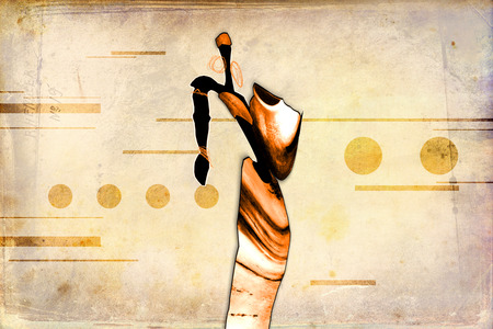 African ethnic retro vintage illustrationの写真素材