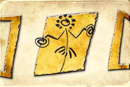 African ethnic retro vintage illustrationの写真素材