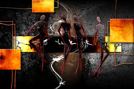 African ethnic retro vintage illustrationの写真素材