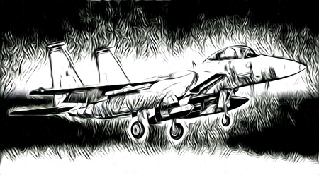 Military airplane speed art designの写真素材