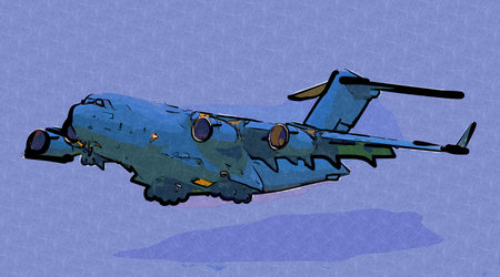 Military airplane speed art design