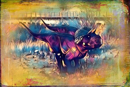 Dinosaur art illustration paintingの写真素材