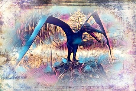 Dinosaur art illustration paintingの写真素材