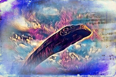 Dinosaur art illustration paintingの写真素材