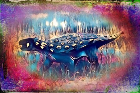 Dinosaur art illustration paintingの写真素材