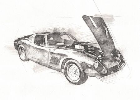 old classic car retro vintageの写真素材