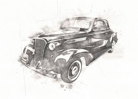 old classic car retro vintageの写真素材