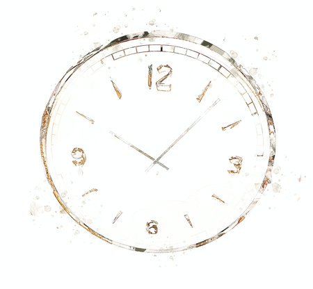 The dials of the old antique classic clocks on a vintage paper background