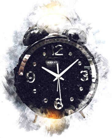 The dials of the old antique classic clocks on a vintage paper background