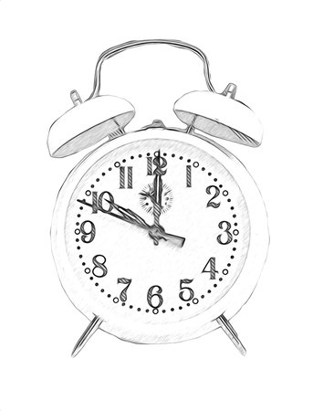 The dials of the old antique classic clocks on a vintage paper background