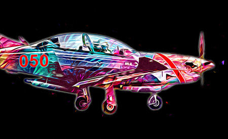 American jet fighter aircraft drawing illustration art vintage