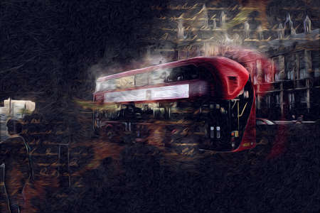 London big ben art drawing sketch illustration fun design vintage retroの写真素材