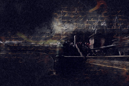 London big ben art drawing sketch illustration fun design vintage retroの写真素材