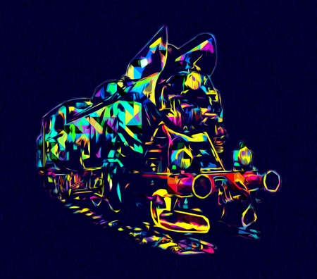 old steam locomotive engine retro vintageの写真素材