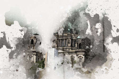 Berlin art drawing sketch illustration fun design vintage retroの写真素材