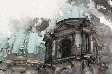 Berlin art drawing sketch illustration fun design vintage retroの写真素材