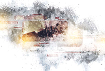 abstract color design art illustrationの写真素材