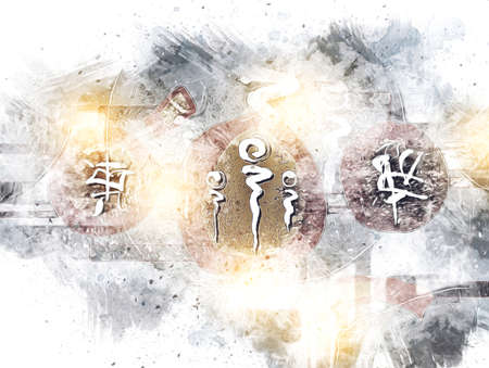 abstract color design art illustrationの写真素材