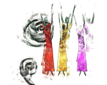 african ethnic retro vintage illustrationの写真素材