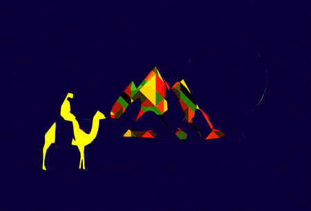 african ethnic retro vintage illustrationの写真素材