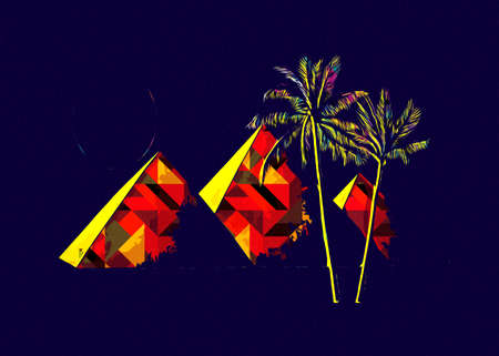 african ethnic retro vintage illustrationの写真素材